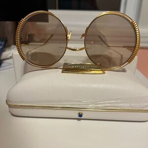 Gold Round Sunglasses